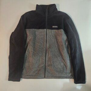 Columbia Men’s XXL Full-Zip Fleece Jacket — Gray / Black